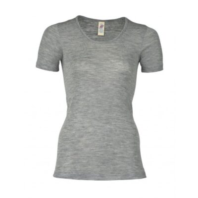T-shirt Til Dame I Uld Og Silke 34/36 Light Grey Melange