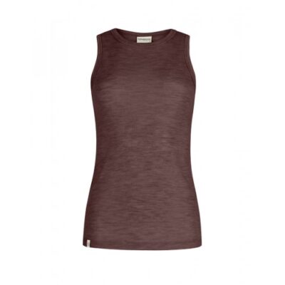Tank Top Til Dame I 100% Merino Uld Plum Melange Xl