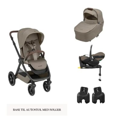 Maxi-cosi Travel Set Inkl. Adapter og Isofix Base - Twillic Graphite / Twillic Black / Black