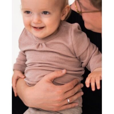Trøje Med Rynker Ved Halsen I 100% Merino Uld, Oeko-tex® 86 Soft Rose