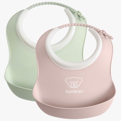 BabyBjörn Hagesmæk Lille 2-pak, Green/Pink