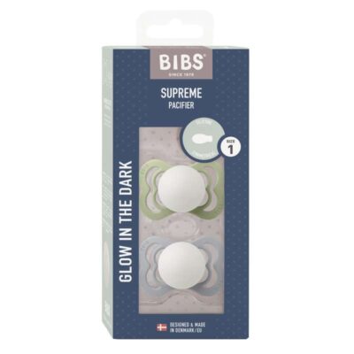BIBS - Sutter Supreme 2 PACK - Sage GLOW/Cloud GLOW - Str. 1