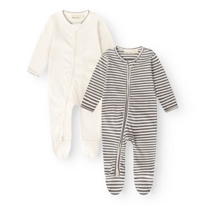 That's Mine - Jona onesie 2-pak - Dark grey stripe - 50cm - 0M