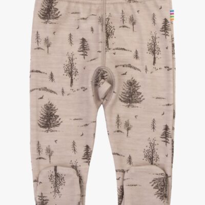 Joha Leggings med Fod Merinomix, Beige, 50