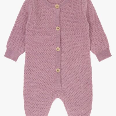 CeLaVi Strikket Heldragt Merinould, Lilas Melange, 80