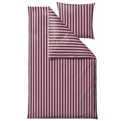 Sengetøj 140x220 cm - 100% bomuld - Södahl Flow - Lilla stribet