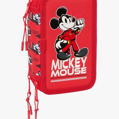 Disney Mickey Mouse Fyldt Penalhus med 3 Rum 37 Dele, Mickey & Friends Racing