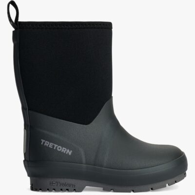 Tretorn Kuling Neoprene Forede Gummistøvler, Black, 28, Termostøvler børn