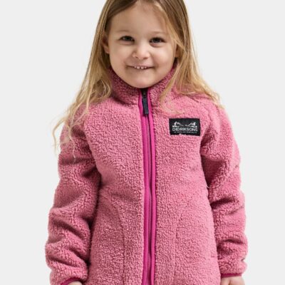 Didriksons Gibbs Fleecetrøje, Heather Pink/Cactus Pink, 140