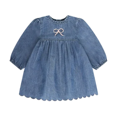 BeKids Kjole - Medium Blue Denim - 100