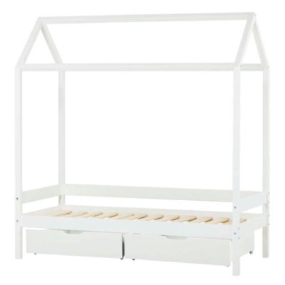 Hoppekids ECO Comfort - Husseng m. Skuffesæt - 70x160 cm. - Hvid