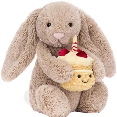 Jellycat Bamse - 31x12 cm - Bashful Beige Bunny Birthday