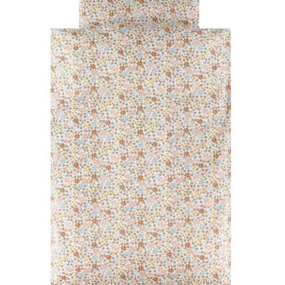 Nørgaard Madsens Sengetøj - Baby - Beige/Rosa Blomster