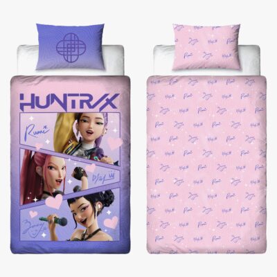 K-Pop Demon Hunters Sengesæt 150x210, Blå/Lilla