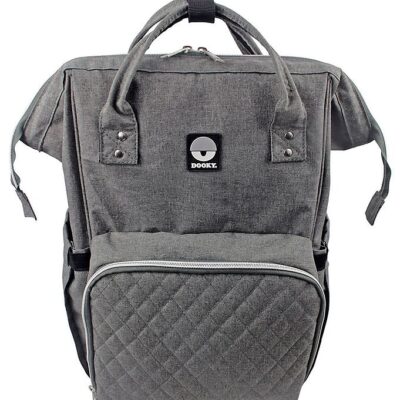 Dooky Pusletaske Rygsæk - Stor - Grey Melange