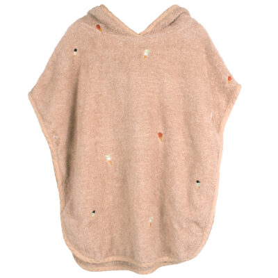 Strandponcho med broderi GOTS - Frappé