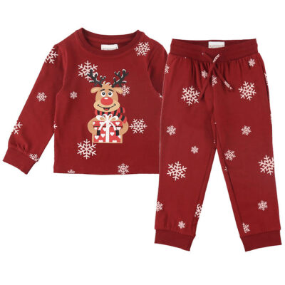Jule-Sweaters Nattøj - Rudolfs Cute Pyjamas - Rød