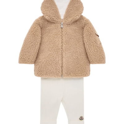 Moncler Sæt - Fleecejakke/Leggings - Brown