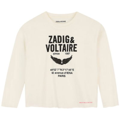 Zadig & Voltaire Bluse - Off White m. Sort