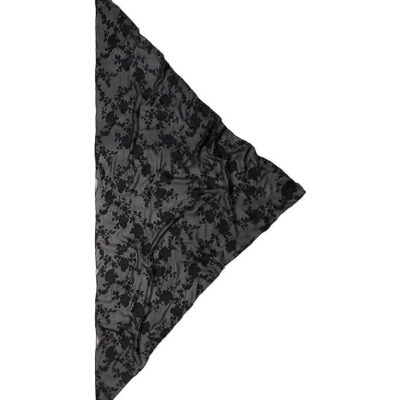 Lala Berlin Tørklæde - Viskose - 130x62 cm - Lace Garden Black