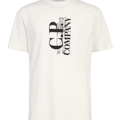 C.P. Company T-shirt - Guaze White m. Print