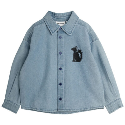 Mini Rodini Skjorte - Denim Skunk - Blue