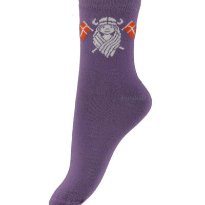 Danefæ Strømper - Bambus - DaneDanmark - Grey Plum FlagFreja