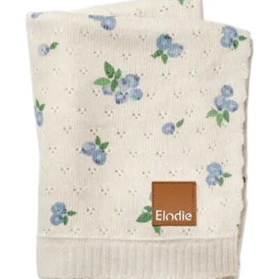 Elodie Details Tæppe - Strik - 100x75 cm - Blueberry Bliss m. Hu