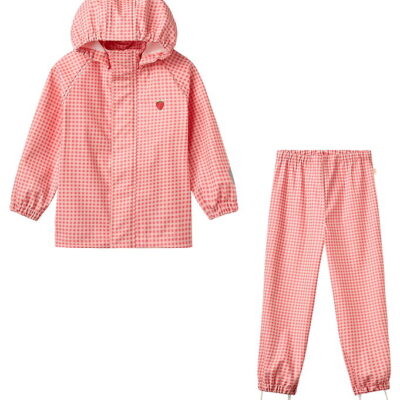 Flöss Regntøj - Dew - Pink Rose Gingham