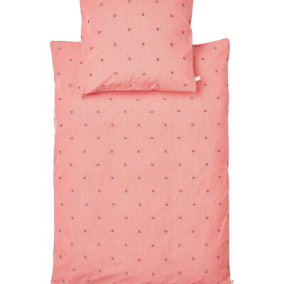Flöss Sengetøj - Junior - Pink Rose Gingham