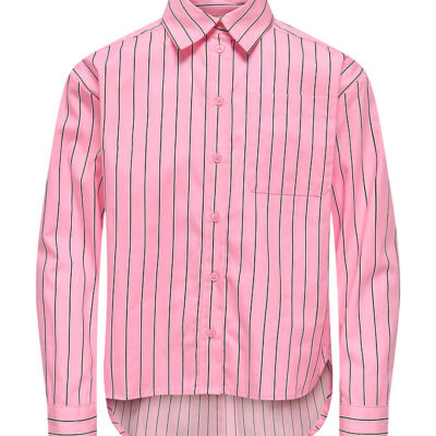 Kids Only Skjorte - KogZendaya - Loose - Pink Lady/Fudge/White