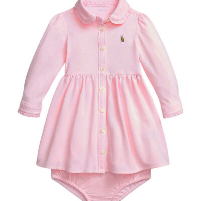 Polo Ralph Lauren Sæt - Kjole/Bloomers - Caramel Pink