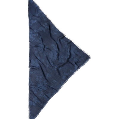 Lala Berlin Tørklæde - 244x62 - Akryl/Viskose - Lace Navy