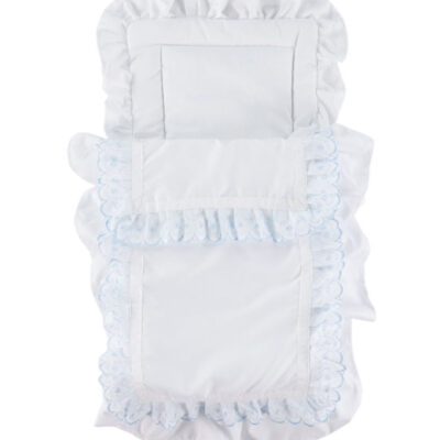 Asi Dukketilbehør - Sovepose - 60x30 cm - Light Blue Piqué