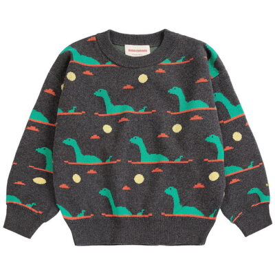 Bobo Choses Bluse - Strik - Lake Monster - Dark Heather Grey