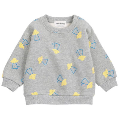 Bobo Choses Sweatshirt - Pixel Abduction - Light Heather Grey