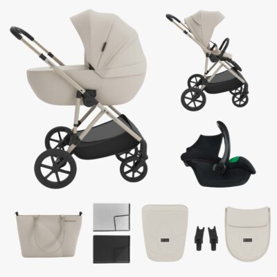 Kinderkraft Prime 3 3-i-1 Duovogn, Sand Dune