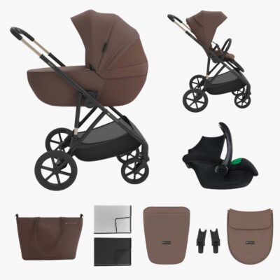 Kinderkraft Prime 3 3-i-1 Duovogn, Velvet Mocca