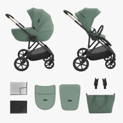 Kinderkraft Prime 3 2-i-1 Duovogn, Dark Green