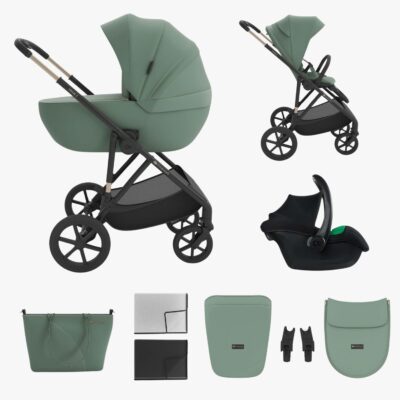 Kinderkraft Prime 3 3-i-1 Duovogn, Dark Green
