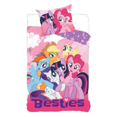 My little pony sengetøj - 150x210 cm - MLP Besties - 2 i 1 design - Sengesæt i 100% bomuld