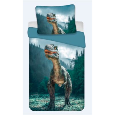 Dinosaur sengetøj - 100% bomuld - Junior sengetøj 100x140 cm - Raptor