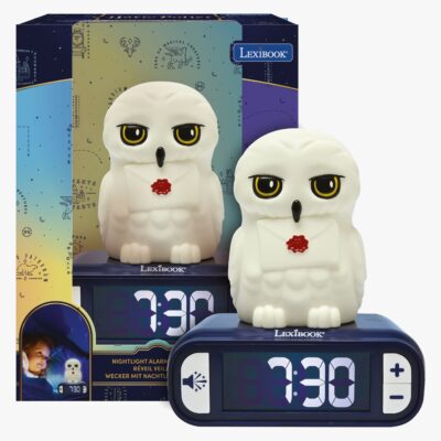 Harry Potter Hedwig Digitalt Vækkeur med Natlampe, Børnelampe