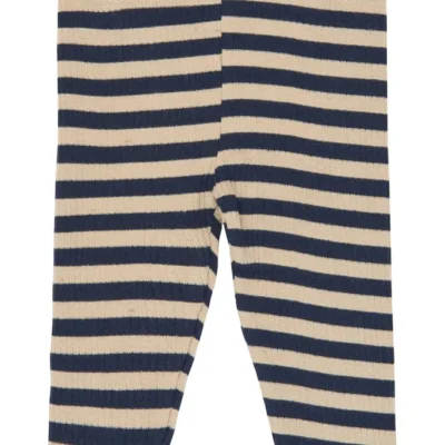 The New Siblings Fro Rib Leggings - Navy Blazer Striped - 86