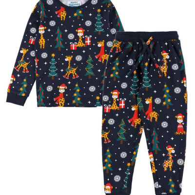 Jule-Sweaters Nattøj - 2-Delt - Christmas Giraffes