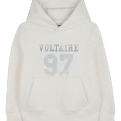 Zadig & Voltaire Hættetrøje - Off White m. print