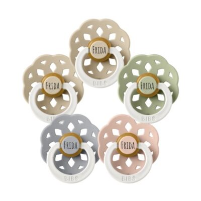 Bibs Boheme Night, Str. 2 (6+ Mdr.) , Rund - Latex, Sutter Med Navn , 5-pak