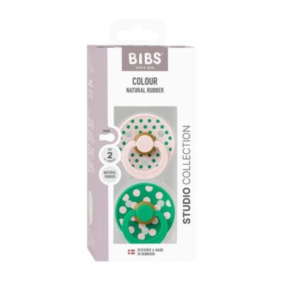 Bibs Studio Polka Dots Colour - 2-pak, Str. 3 (18+ Mdr.), Rund - Latex