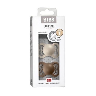 Bibs Supreme - 2-pak, Str. 1 (0-6 Mdr.), Symmetrisk - Latex