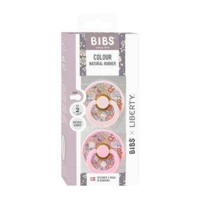 BIBS Rund Colour Sut - 2-Pak - Str. 2 - Naturgummi - Liberty - Capel/Blush Mix